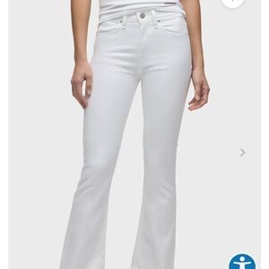 Hudson Jeans Women's High-Rise White Bootcut Jeans